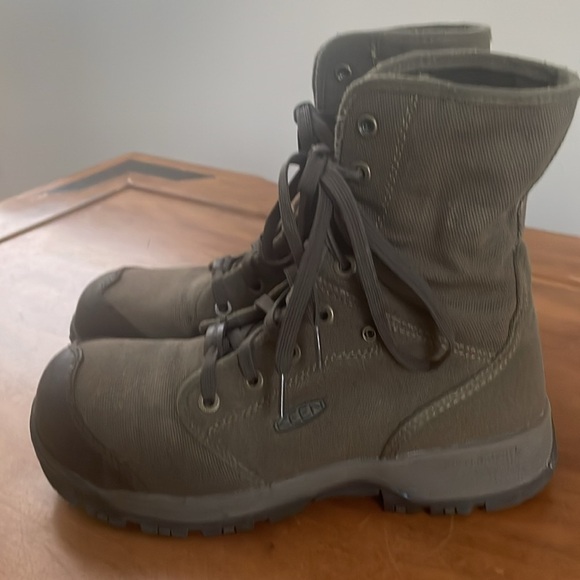 Keen Utility Roswell Mens Size 8.5D Mid Height Canvas Steel Toe Work Boots Olive main image 6